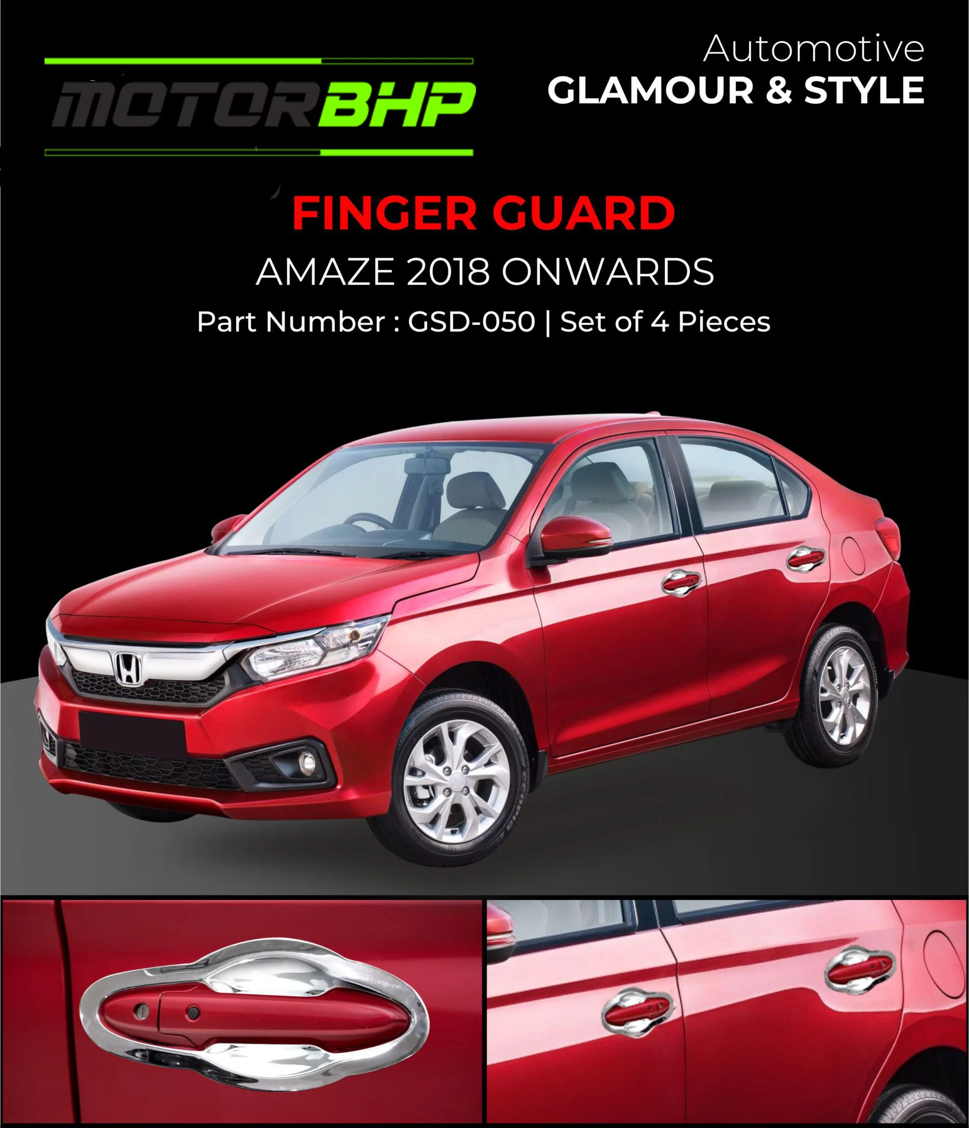 Buy Honda Amaze Finger Guard Chrome Car Accessories Online